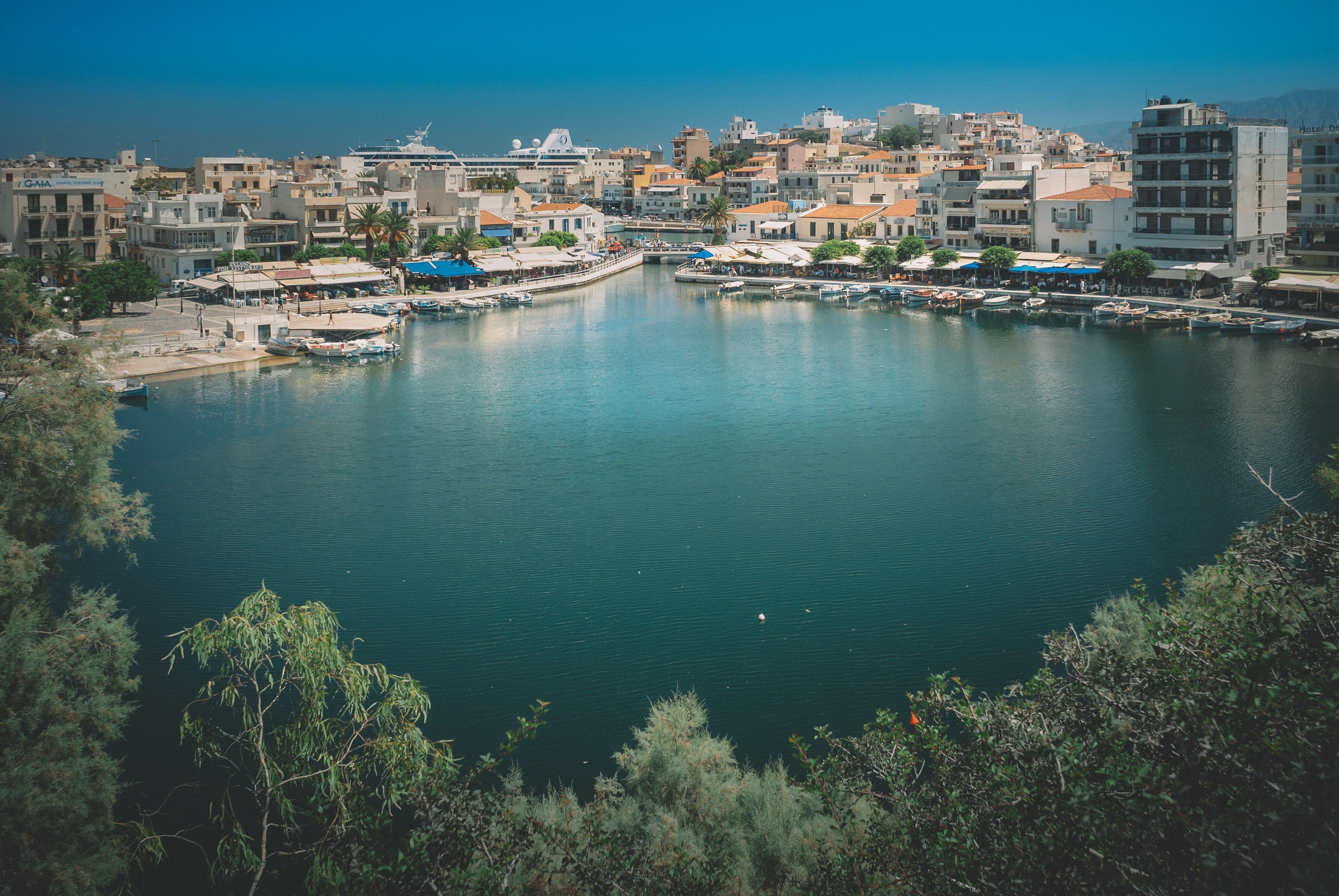 aerial view of city buildings near body of water during daytime